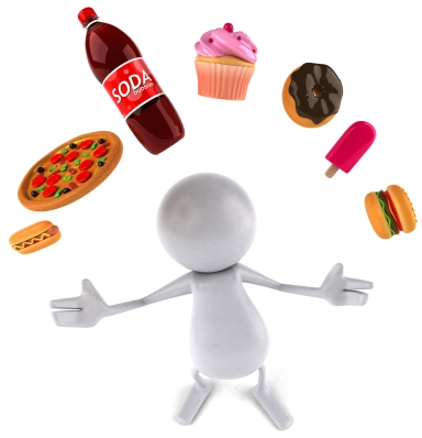 junk food, refined sugar, refined carbohydrate